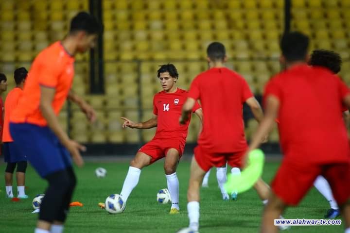 الأولمبي العراقي ينهي آخر تحضيراته لمواجهة نظيره الأردني اليوم